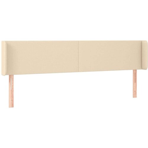  Uzglavlje s u&amp;scaron;ima krem 163x16x78/88 cm od tkanine Slike