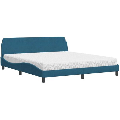 VidaXL Krevet s madracem plavi 180x200 cm bar&amp;scaron;unasti Slike