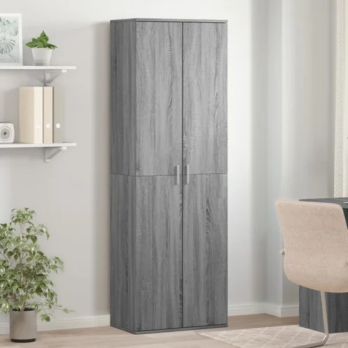 vidaXL Visoka omarica siva 60x35x180 cm sonoma inženirski les