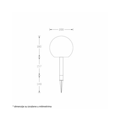  solea 51 solarna led lampa (O200mm) Cene