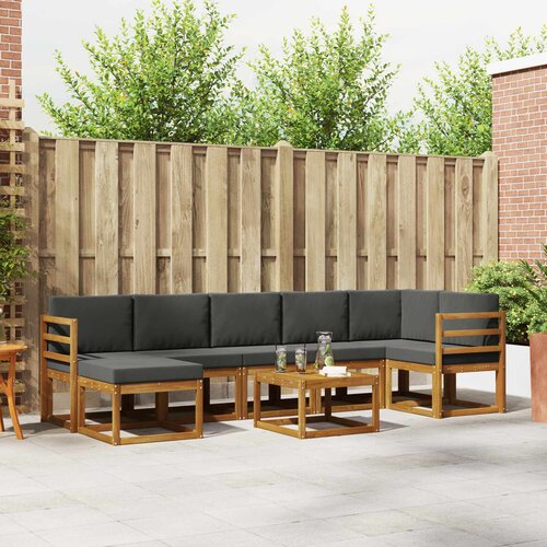  Set vanjskih sofa 8 kom. Prirodna i antracit Cene