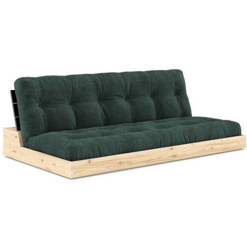 Karup Design Temno zelena raztegljiva sedežna garnitura iz rebrastega žameta 196 cm Base – Cene