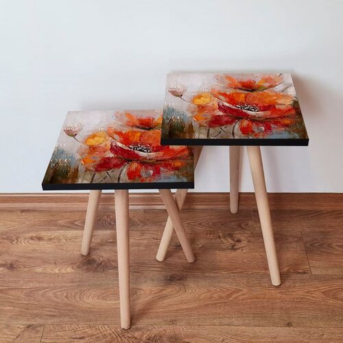 Hanah home 2Shp303 - Multicolor Multicolor Nesting Table (2 Pieces) Cene