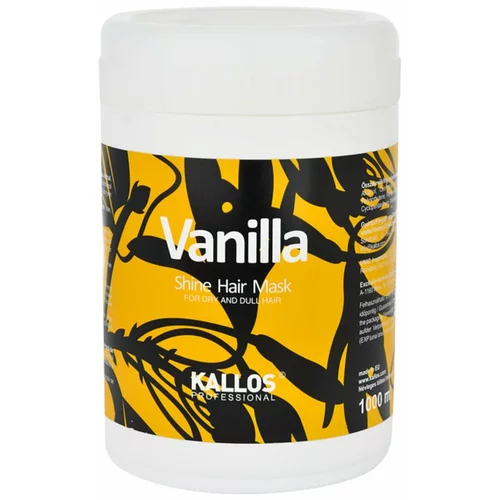 Kallos Cosmetics vanilla maska za obnovo suhih las 1000 ml