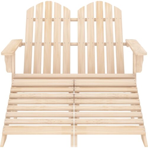 Maison Chic Vrtni Stoli - Stol za vrt Adirondack za 2 osebi z naslonom za noge les jelke JS627, (21878307) Cene