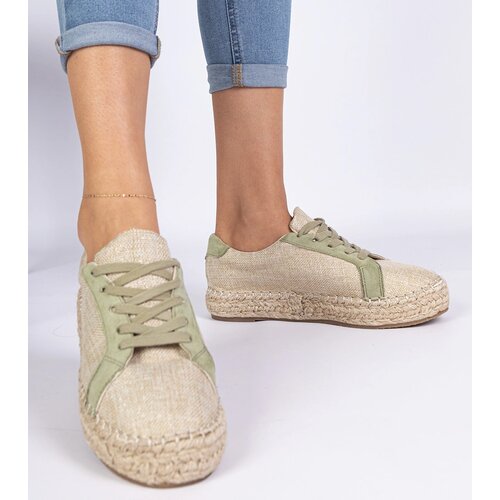Gemre Green women&amp;#039;s lace-up espadrilles Malsi Slike