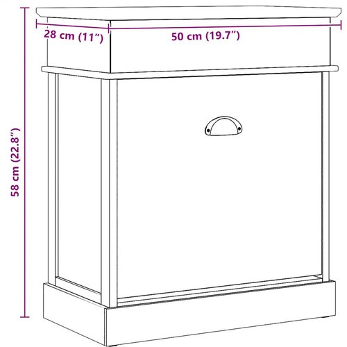  za cipele sivi 50 x 28 x 58 cm od drva paulovnije Slike