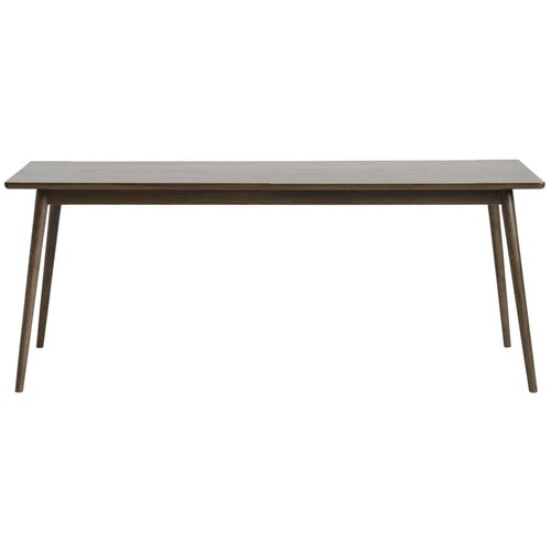 Unique Furniture Rjava raztegljiva jedilna miza z mizno plo&amp;scaron;čo v hrastovem dekorju 190x90 cm Barrali &amp;ndash; Slike