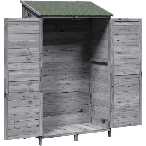  Vrtna &amp;Scaron;upa Siva 106 x 56 x 176,5 cm Konstruirano drvo Slike
