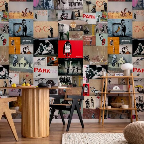  Tapeta - Banksy - a collage 50x1000 Vodootporna Cijene