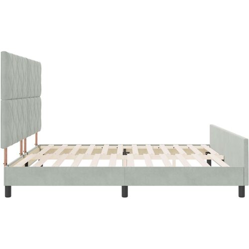 VidaXL krevet svjetlosiva 200x200 cm bar&amp;scaron;un Slike