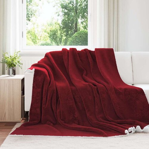  Odeja Bordeaux rdeča 240 x 270 cm Flis, (5000288042) Cene