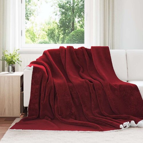 Pokrivač Bordeaux Crvena 240 x 270 cm Runo Cene