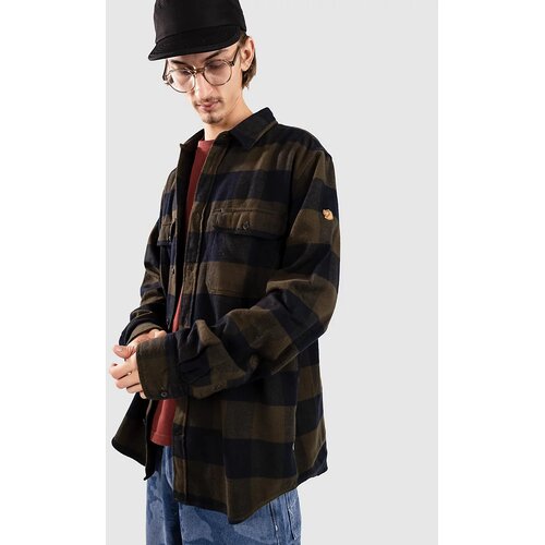 Fjällräven Ovik Heavy Flannel Srajca deep forest / dark navy Cene