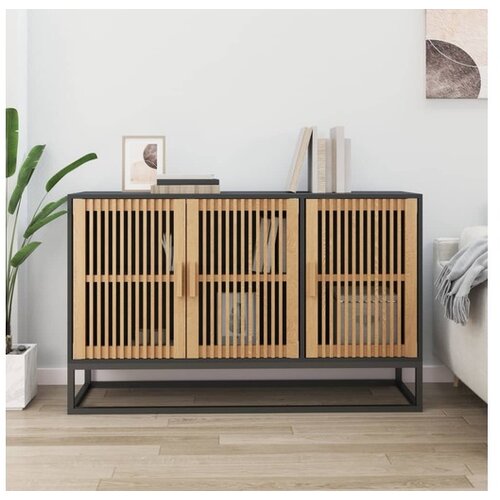  Komoda crna 105 x 30 x 65 cm od konstruiranog drva Cene