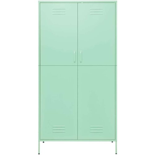 VidaXL Garderobna omara mint zelena 90x50x180 cm jeklo Slike