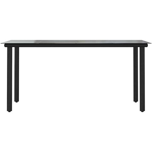  7-dijelni vrtni blagovaonski set s jastucima poliratan i staklo Siva 160 x 80 x 74 cm Slike