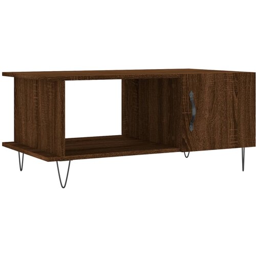 Maison Chic Klubska mizica - kavna mizica - Nizka mizica rjavi hrast 90x50x40 cm inženirski les, (21753105) Slike