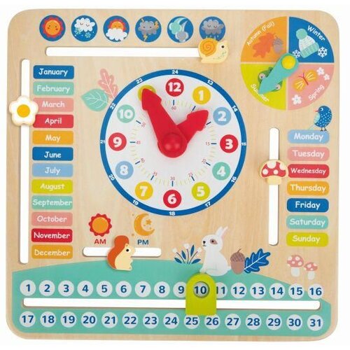 Tooky_Toy Drvena igračka Sat sa kalendarom TF329 Cene