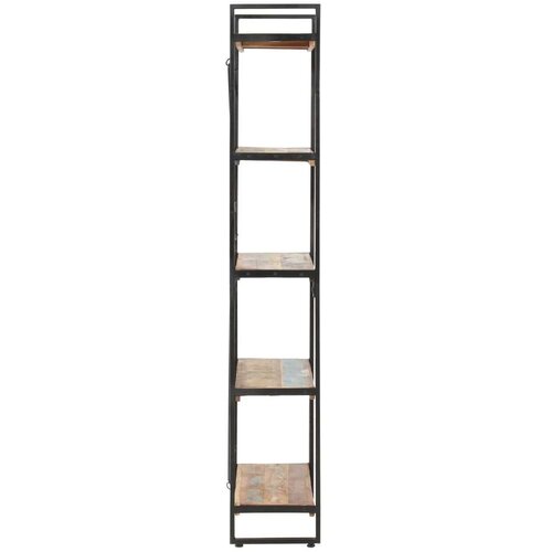 Police Knjižna omara 5-nadstropna 90x30x180cm trden predelan les Slike