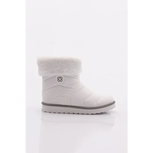 DGN 223 Women's Ankle Fur Boots White White