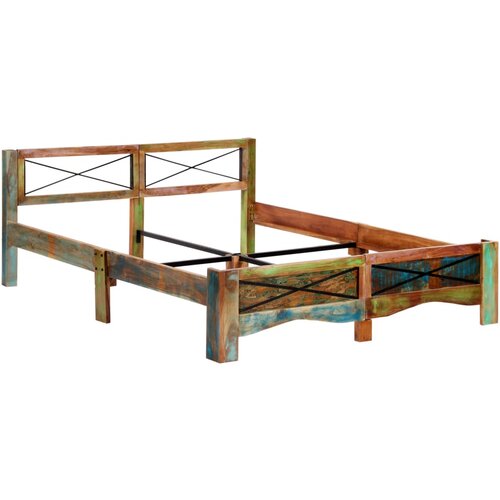 Maison Chic Posteljni okvir - Dvoposteljna postelja - Zakonska postelja iz trdnega predelanega lesa 160x200 cm, (21692731) Cene