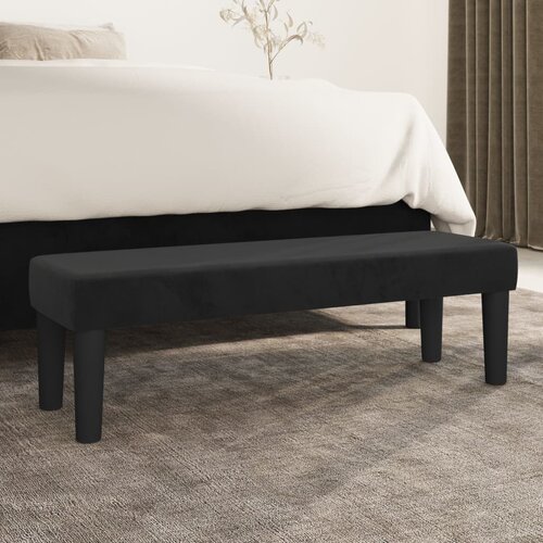 vidaXL Klupa crni 100x30x30 cm baršunasti Cijene