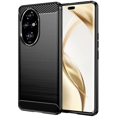 Techsuit Carbon Silicone maska za Honor 200 Pro &amp;ndash; crna Slike