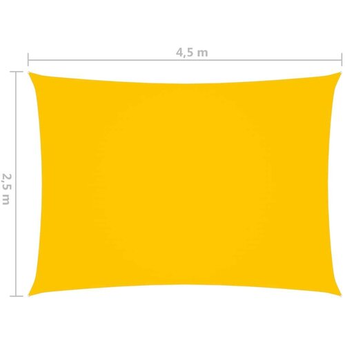 vidaXL Senčno jadro oksford blago pravokotno 2,5x4,5 m rumeno, (20965533) Cene