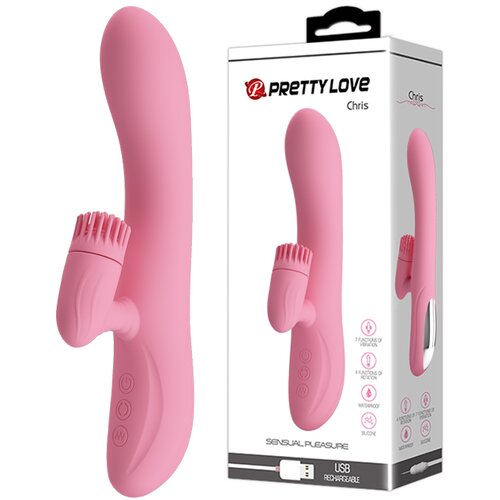 Pretty Love Chris silikonski vibrator sa rotirajućim dodatkom za klitoris &amp;mdash; BI 067002 1 Slike