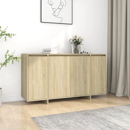 vidaXL komoda sonoma hrast 135x41x75 cm iverna plošča Cene