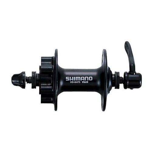 Shimano nabla prednja deore hb-m475-l, 32h, old 100mm, axle 108mm, qr 133mm black, for rotor 6-bolt, black, ind.pack ( EHBM475BL5 ) Slike