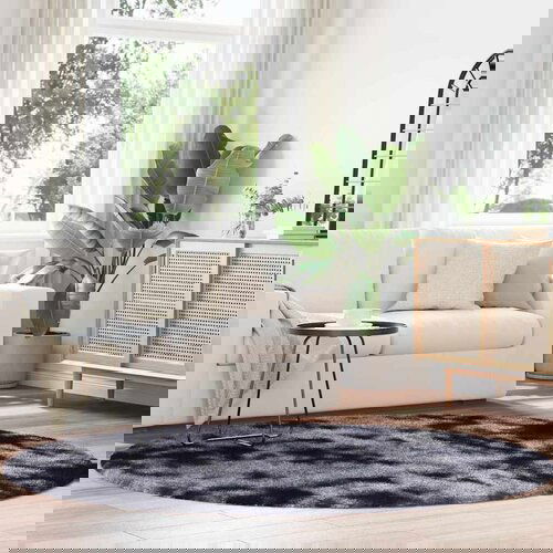 VidaXL Ko&amp;scaron;ata preproga temno siva 200x200 cm poliester Slike