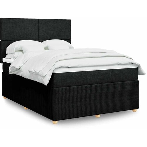  Krevet s oprugama i madracem crni 140 x 190 cm od tkanine Cijene