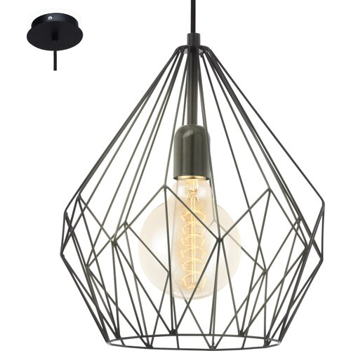 Eglo viseča svetilka carlton (60 w, E27, premer: 37 cm, vi&amp;scaron;ina: 110 cm, črna) Slike