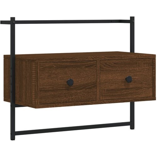 Maison Chic TV omarica - TV stojalo - Televizijska omarica stenska rjavi hrast 60,5x30x51 cm inženirski les, (21701000) Slike