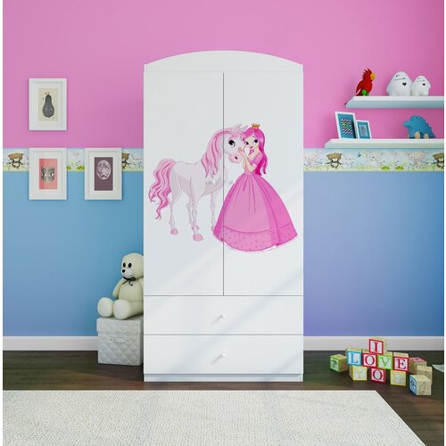 HAPPYKIDS GARDEROBNA OMARA DREAMY PRINCESKA (VE� BARV)-Bela Cene