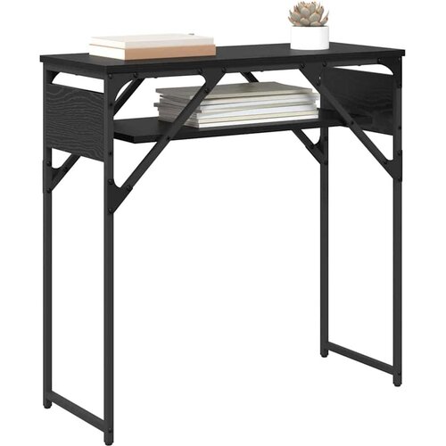VidaXL Konzolnistol Crni hrast 75x30x75cm Konstruirano drvo Slike