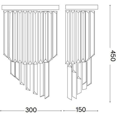 Ideal Lux kristalno zidno svetlo carlton 3xE14/40W/230V, sjajni hrom Slike