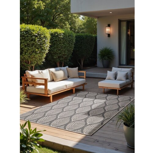NORTHRUGS Sivo-slonoko&amp;scaron;čena notranja in zunanja preproga 120x170 cm Duet Liora &amp;ndash; Slike