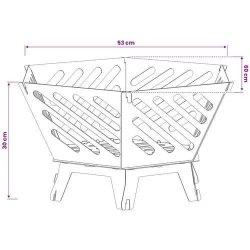  Kamin Rđa 60 x 53 x 30 cm Otporni čelik Slike