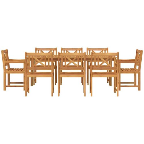  Vrtni set za objed 9 pcs Smeđa Čvrsto drvo akacije Slike