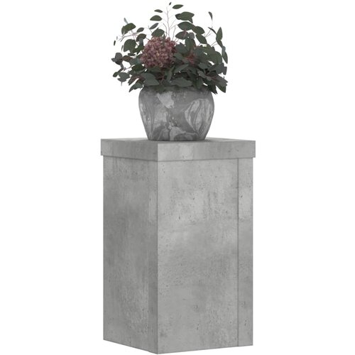  Stalci za biljke 2 kom siva boja betona 10 x 10 x 18 cm drveni Slike
