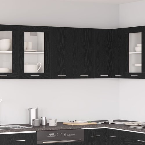 VidaXL kuhinjski ormar Crni hrast Konstruirano drvo 60 x 31 x 60 cm Slike