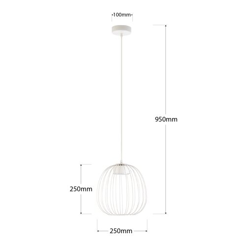  Luster na sajli OVELLA 1xGX53/10W/230V prečnik 25 cm krem boje Slike