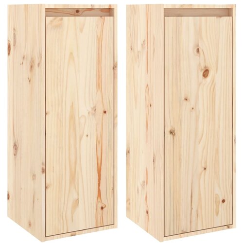Maison Chic Stenska omarica - Zidna omarica 2 kosa 30x30x80 cm trdna borovina iu708, (22063204) Slike
