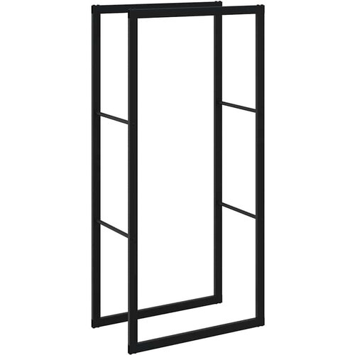 VidaXL Stalak za drva crni 55x30x116 cm čelik Slike