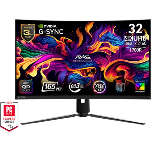 MSI MAG 321CUP QD-OLED računalni monitor 80 cm (31.5") 3840 x 2160 pikseli 4K Ultra HD Crno Cene
