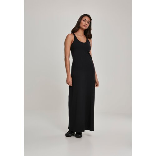 Urban Classics Women's Long Dress Racer Back Dress Black Cene