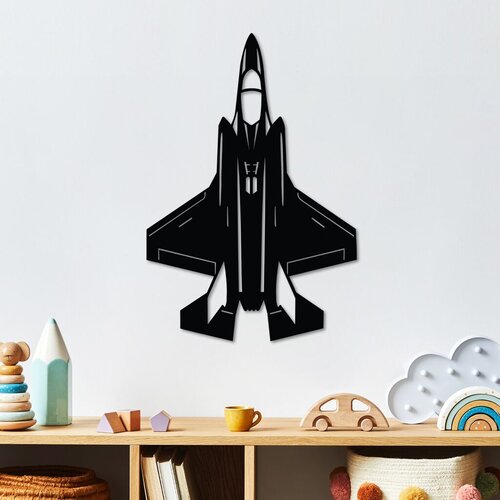Wallity Zidna dekoracija F-35A, 60 x 41 cm, Crna Cene